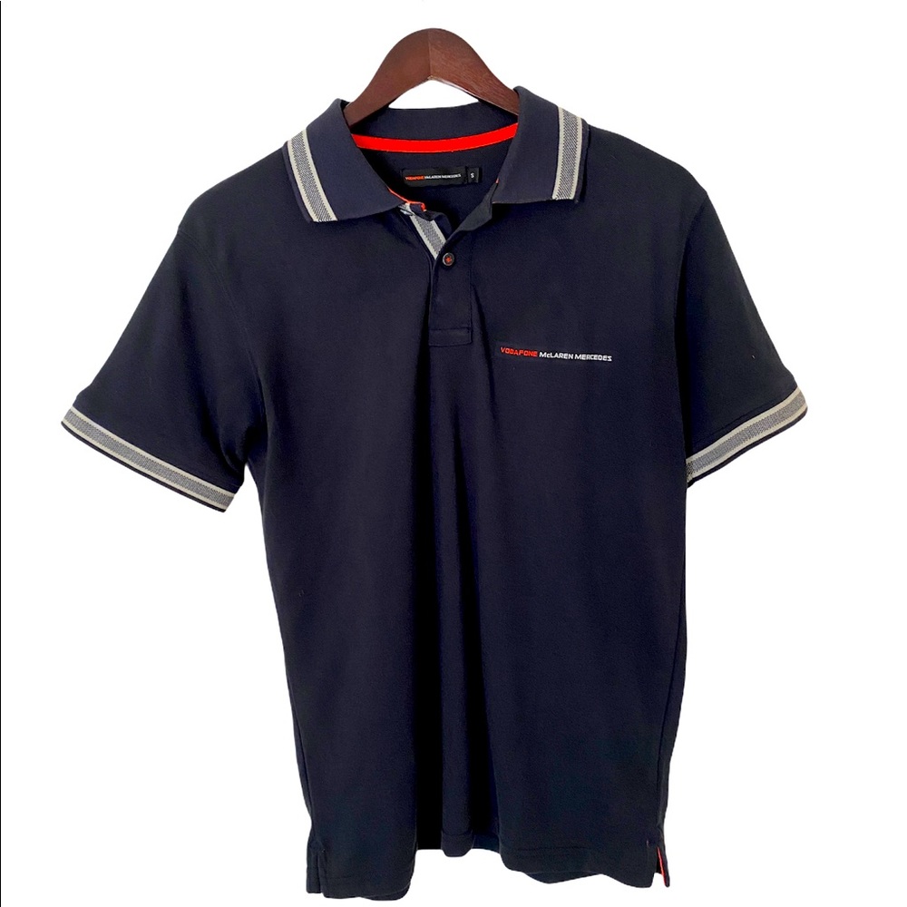 MCLAREN MERCEDES Polo Shirt Black F1 Vodafone Sz:S